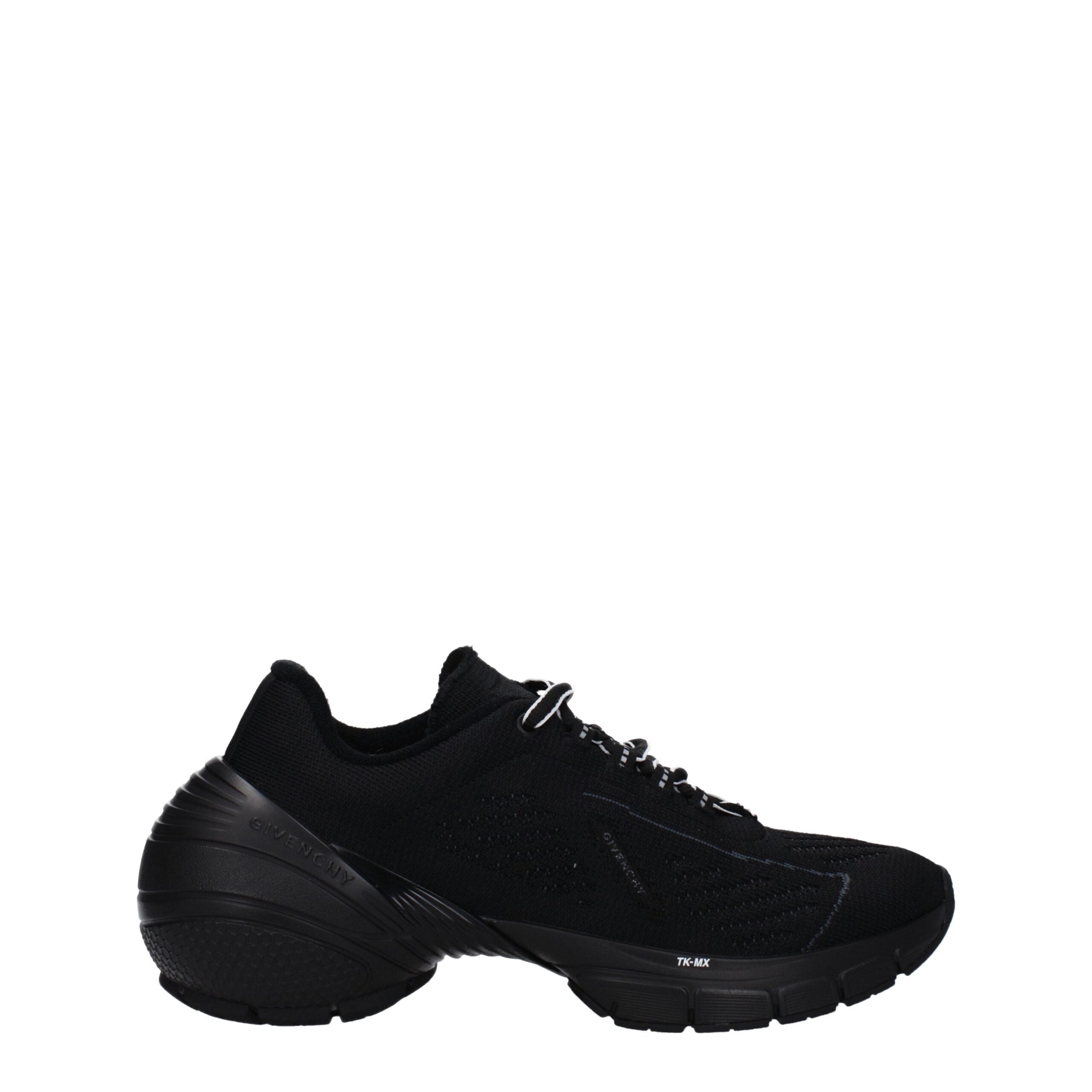 Black Fabric Athletic Sneakers